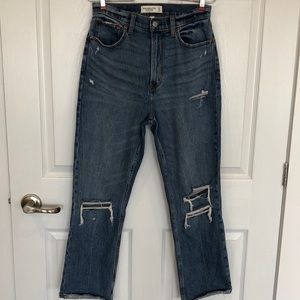 𝅺abercrombie jeans The Ankle Straight High Rise curve love